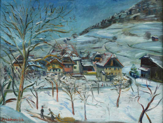 Терешкович Константин Андреевич. Снежный пейзаж в Швейцарии 